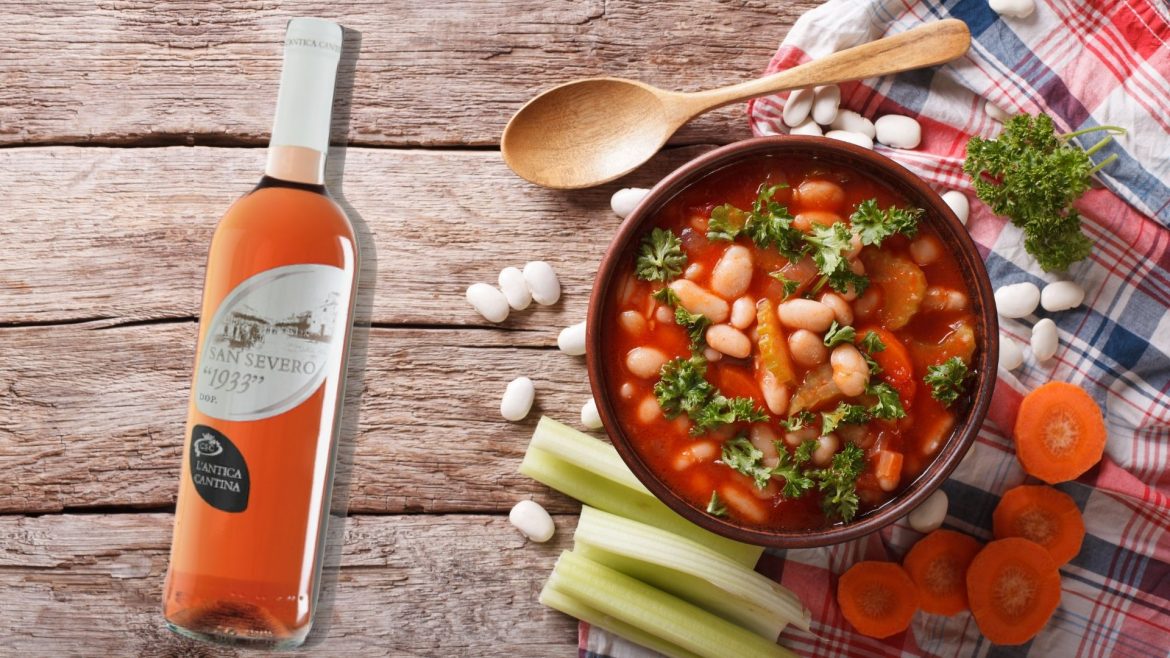 Vino Rosato San Severo DOP per accompagnare il Minestrone di Verdure alla Pugliese